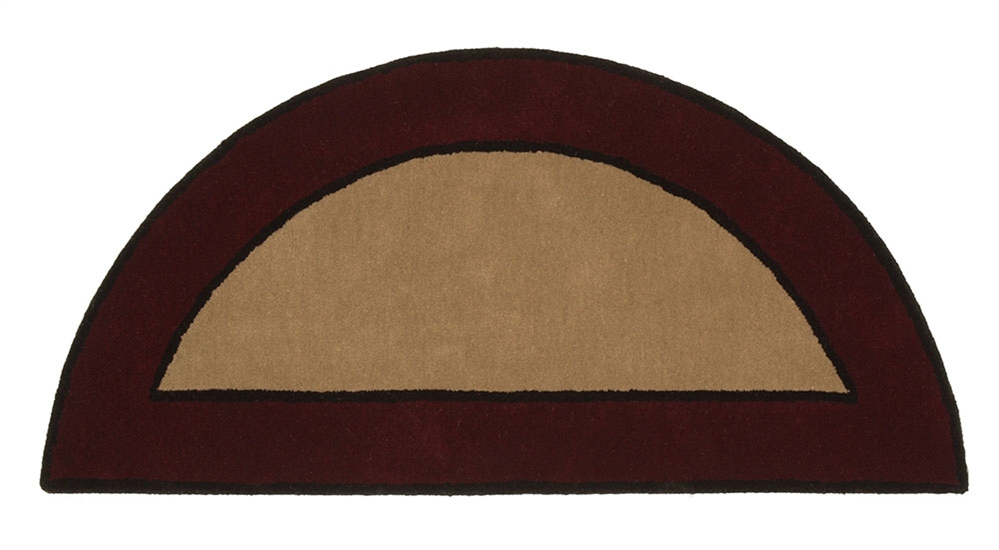 Half Round Runner Rug Minuteman Contemporary Half Round Rug, Berry
